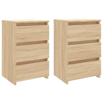 vidaXL Nočna omarica 2 kosa sonoma hrast 40x35x62,5 cm konstruiran les