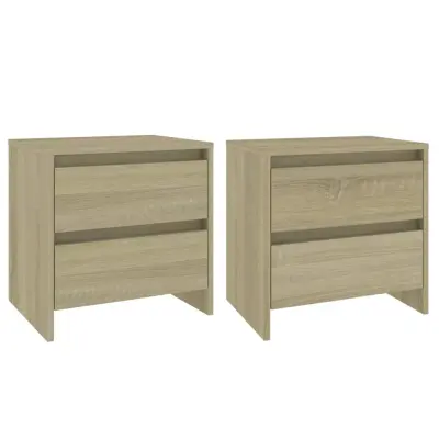 vidaXL Nočna omarica 2 kosa sonoma hrast 45x34,5x44,5 cm iverna plošča