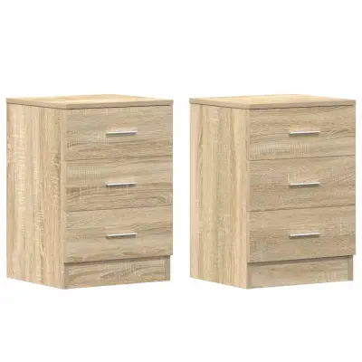 vidaXL Nočne omarice 2 kosa sonoma hrast 38x35x56 cm iverna plošča