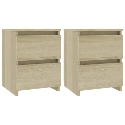 vidaXL Nočne omarice 2 kosa sonoma hrast 30x30x40 cm iverna plošča