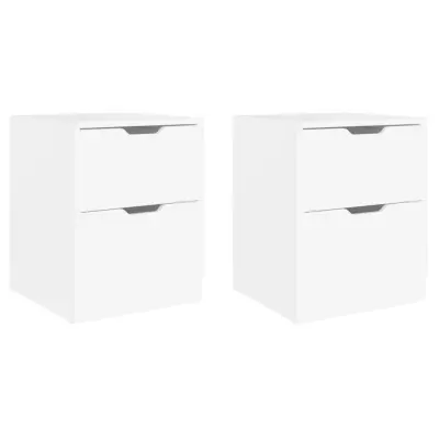 vidaXL Nočna omarica 2 kosa bela 40x40x50 cm inženirski les