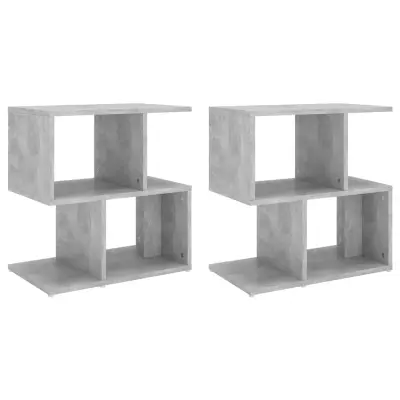 vidaXL Nočna omarica 2 kosa betonsko siva 50x30x51,5 cm iverna plošča
