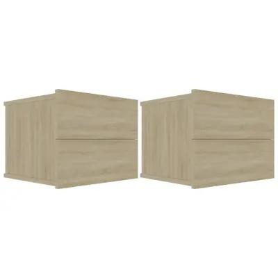 vidaXL Nočne omarice 2 kosa sonoma hrast 40x30x30 cm iverna plošča
