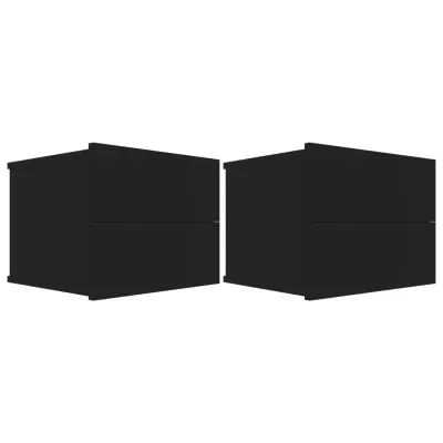 vidaXL Nočne omarice 2 kosa črne 40x30x30 cm iverna plošča