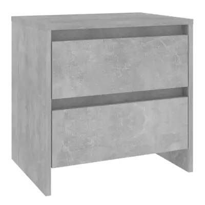 vidaXL Nočna omarica betonsko siva 45x34,5x44,5 cm iverna plošča