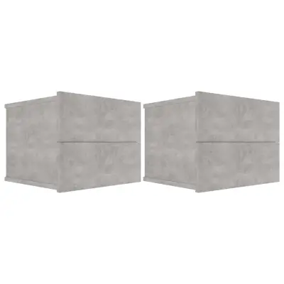 vidaXL Nočne omarice 2 kosa betonsko sive 40x30x30 cm iverna plošča