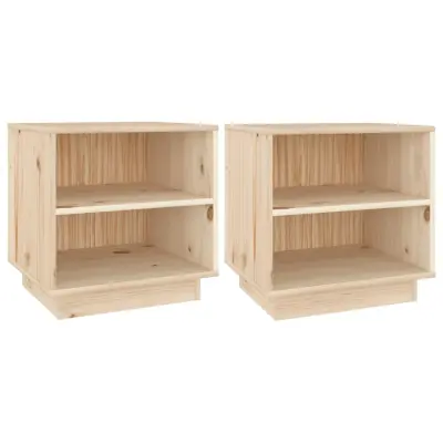 vidaXL Nočna omarica 2 kosa 40x34x40 cm trdna borovina