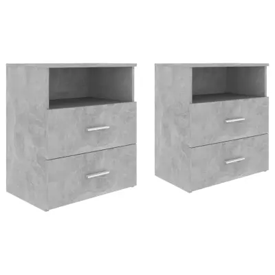 vidaXL Nočna omarica 2 kosa betonsko siva 50x32x60 cm