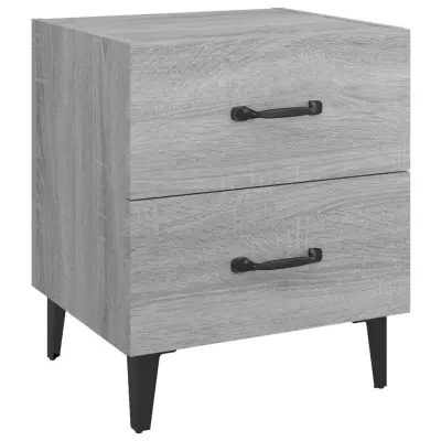 vidaXL Nočna omarica siva sonoma 40x35x47,5 cm