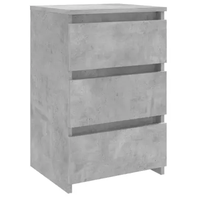 vidaXL Nočna omarica betonsko siva 40x35x62,5 cm konstruiran les