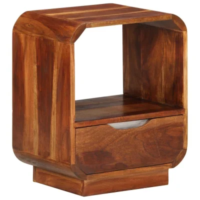 vidaXL Nočna omarica s predalom trden palisander 40x30x50cm
