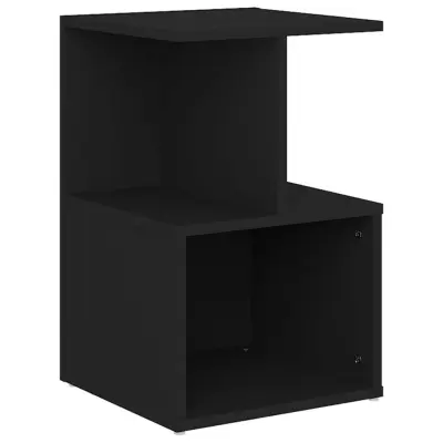 vidaXL Nočna omarica črna 35x35x55 cm iverna plošča