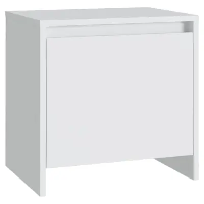 vidaXL Nočna omarica bela 45x34x44,5 cm iverna plošča