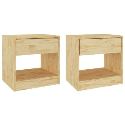 vidaXL Nočna omarica 2 kosa 40x31x40 cm trdna borovina