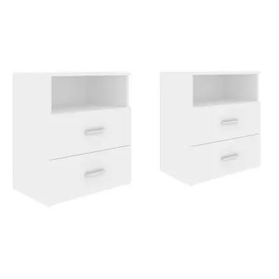 vidaXL Nočna omarica 2 kosa bela 50x32x60 cm