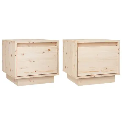 vidaXL Nočna omarica 2 kosa 35x34x32 cm trdna borovina