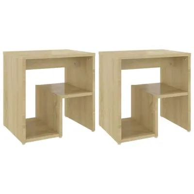 vidaXL Nočna omarica 2 kosa sonoma hrast 40x30x40cm iverna plošča