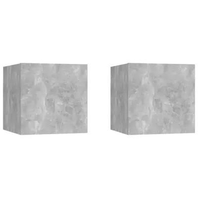 vidaXL Nočne omarice 2 kosa betonsko sive 30,5x30x30 cm iverna plošča