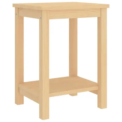 vidaXL Nočna omarica naravna 35x30x47 cm trdna borovina