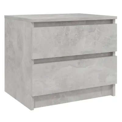 vidaXL Nočna omarica betonsko siva 50x39x43,5 cm iverna plošča