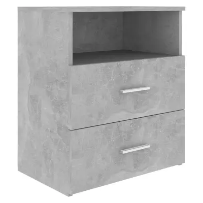 vidaXL Nočna omarica betonsko siva 50x32x60 cm