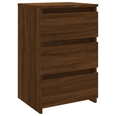 vidaXL Nočna omarica rjavi hrast 40x35x62,5 cm konstruiran les