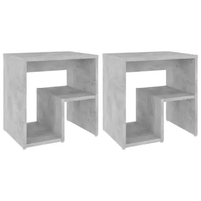 vidaXL Nočna omarica 2 kosa betonsko siva 40x30x40 cm iverna plošča