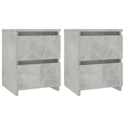 vidaXL Nočne omarice 2 kosa betonsko sive 30x30x40 cm iverna plošča