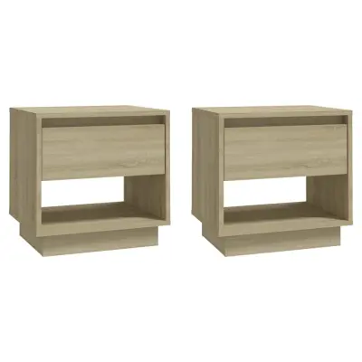 vidaXL Nočna omarica 2 kosa sonoma hrast 45x34x44 cm iverna plošča