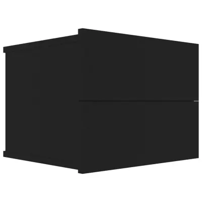 vidaXL Nočna omarica črna 40x30x30 cm iverna plošča