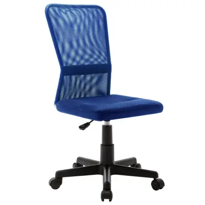vidaXL Pisarniški stol moder 44x52x100 cm mrežasto blago