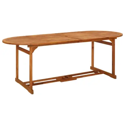 vidaXL Vrtna jedilna miza 220x90x75 cm trden akacijev les