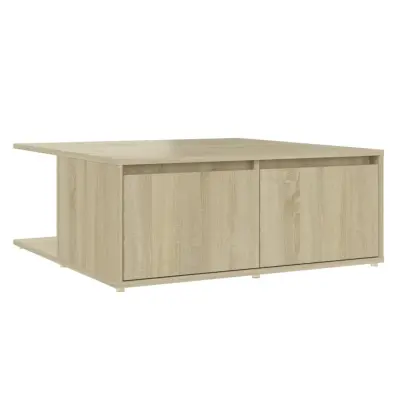 vidaXL Klubska mizica sonoma hrast 80x80x31 cm iverna plošča