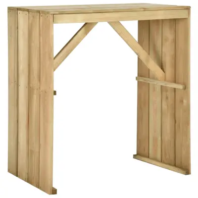vidaXL Barska miza 100x60x110 cm impregnirana borovina