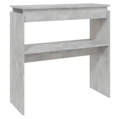vidaXL Konzolna mizica betonsko siva 80x30x80 cm inženirski les