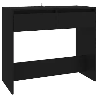 vidaXL Konzolna mizica črna 89x41x76,5 cm jeklo