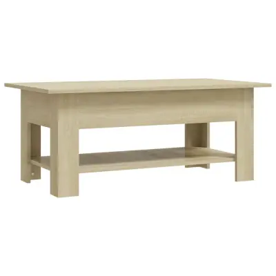 vidaXL Klubska mizica sonoma hrast 102x55x42 cm iverna plošča