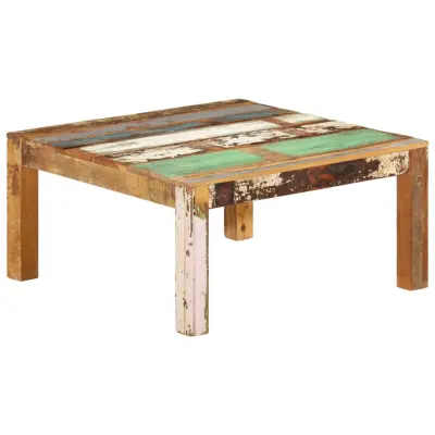 vidaXL Klubska mizica 80x80x40 cm trden predelan les