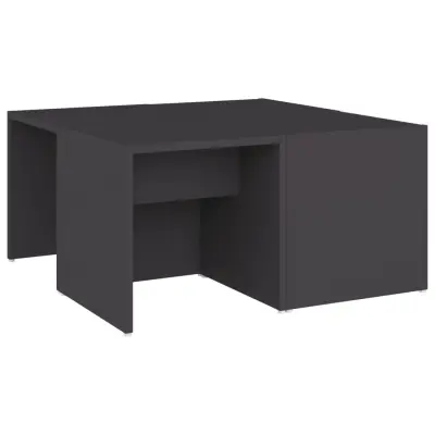vidaXL Klubske mizice 4 kosi sive 33x33x33 cm iverna plošča