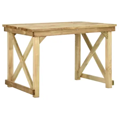 vidaXL Vrtna miza 110x79x75 cm impregnirana borovina