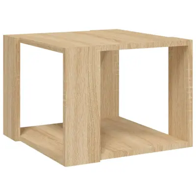vidaXL Klubska mizica sonoma hrast 40x40x30 cm konstruiran les