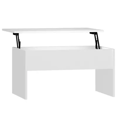 vidaXL Klubska mizica bela 80x50,5x41,5 cm konstruiran les