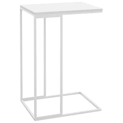 vidaXL Stranska mizica bela 40x30x59 cm konstruiran les