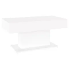 vidaXL Klubska mizica bela 96x50x45 cm iverna plošča