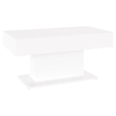 vidaXL Klubska mizica bela 96x50x45 cm iverna plošča
