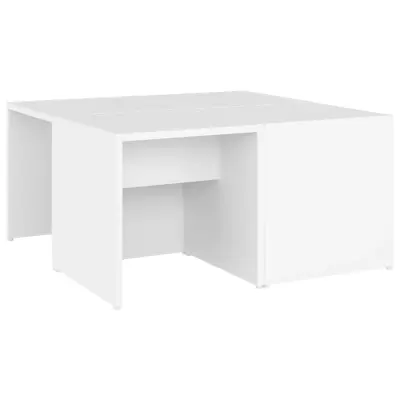 vidaXL Klubske mizice 4 kosi bele 33x33x33 cm iverna plošča