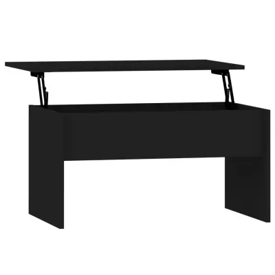 vidaXL Klubska mizica črna 80x50,5x41,5 cm konstruiran les