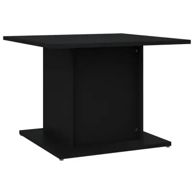 vidaXL Klubska mizica črna 55,5x55,5x40 cm iverna plošča