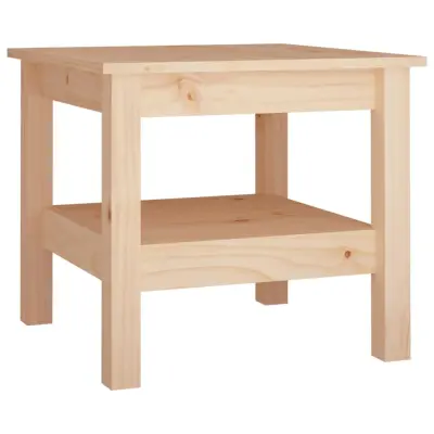 vidaXL Klubska mizica 45x45x40 cm trdna borovina