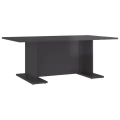 vidaXL Klubska mizica visok sijaj siva 103,5x60x40 cm iverna plošča